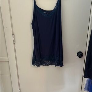 Lane Bryant Black Lace Detail Top